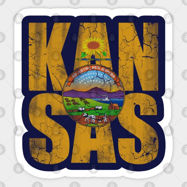 Kansas Flag Stacker Sticker by E